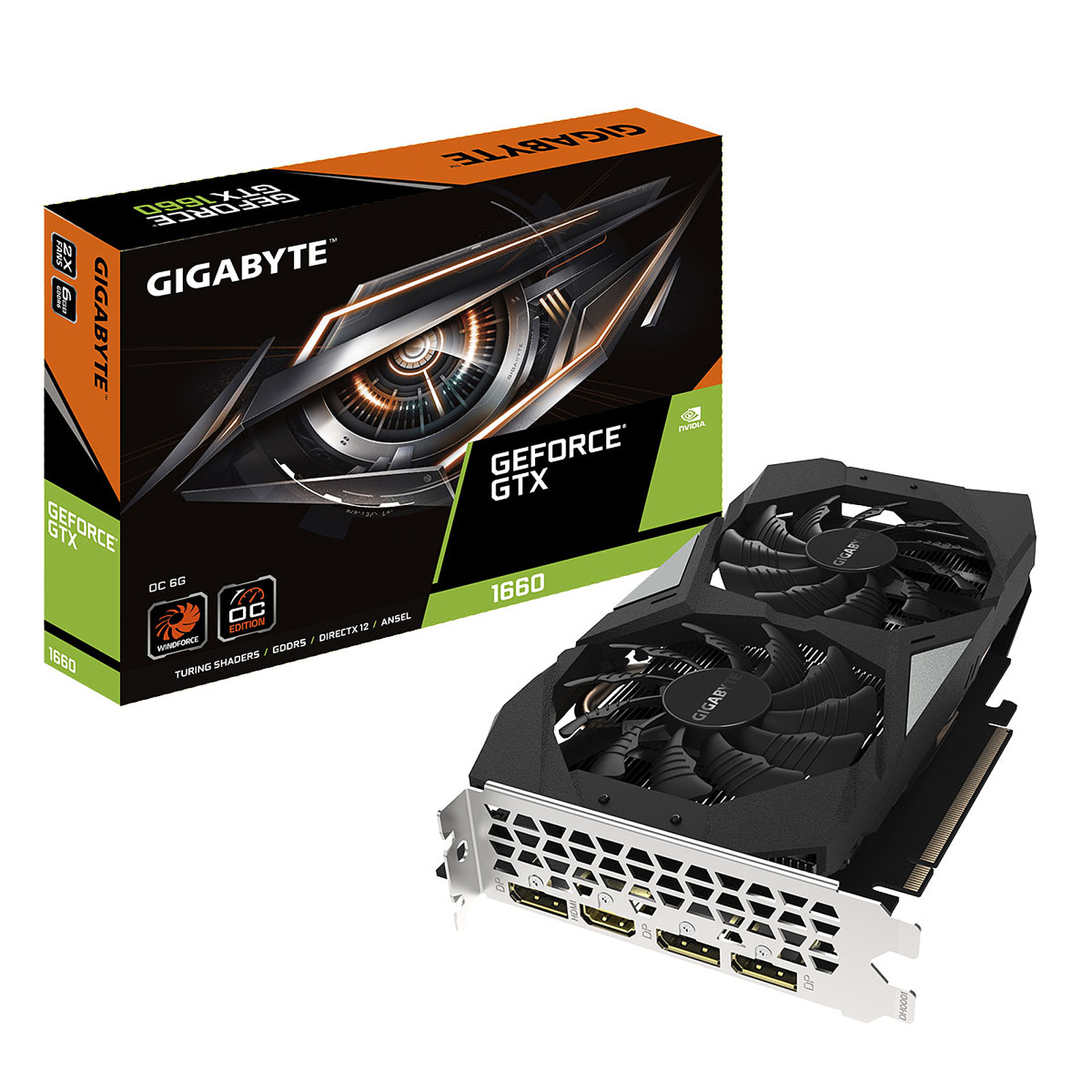 CARTE GRAPHIQUE - GIGABYTE - NVIDIA GEFORCE - GTX 1660 OC 6GO