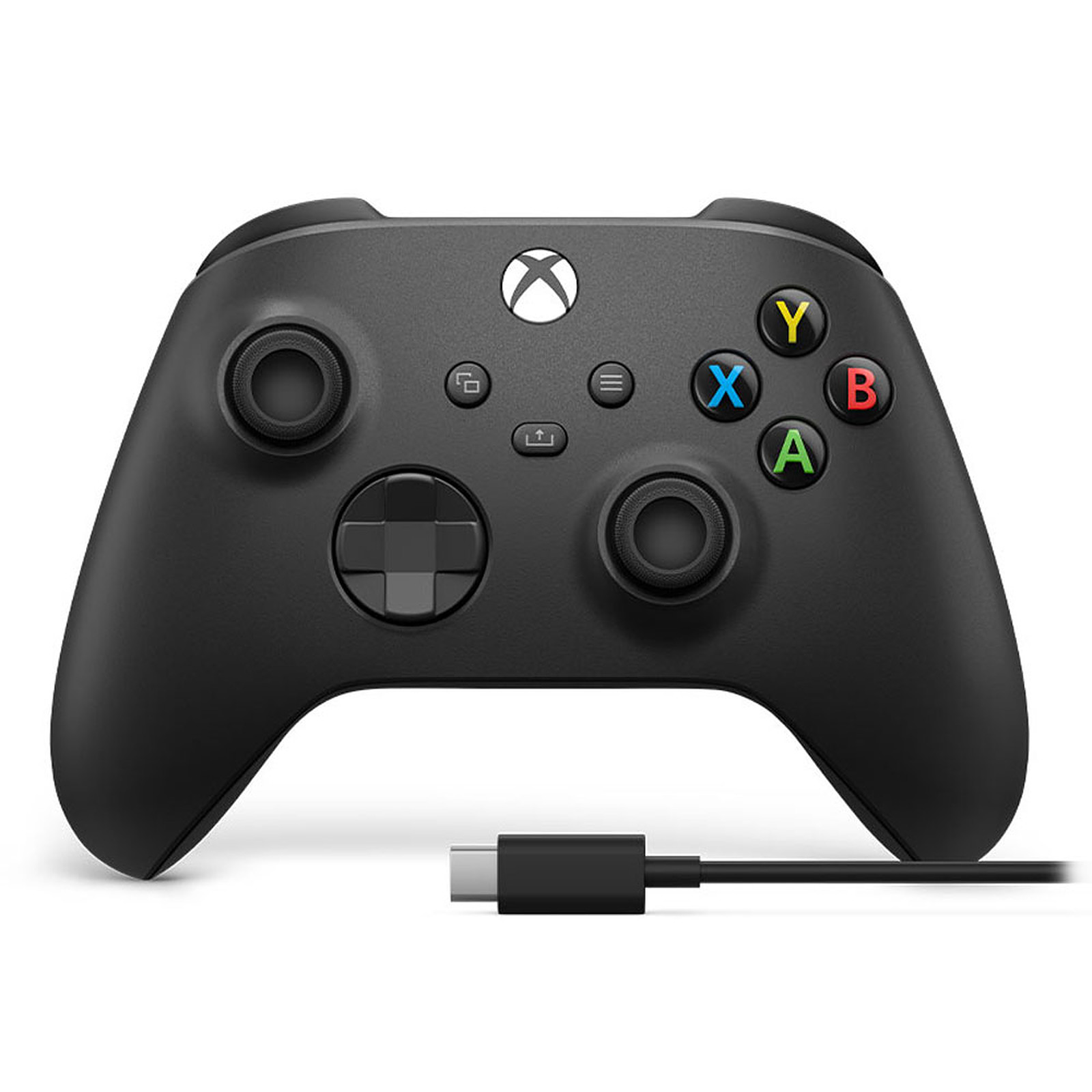 ACCESSOIRE GAMING - MICROSOFT - MANETTE SANS FIL XBOX + CÂBLE USB-C - NOIR