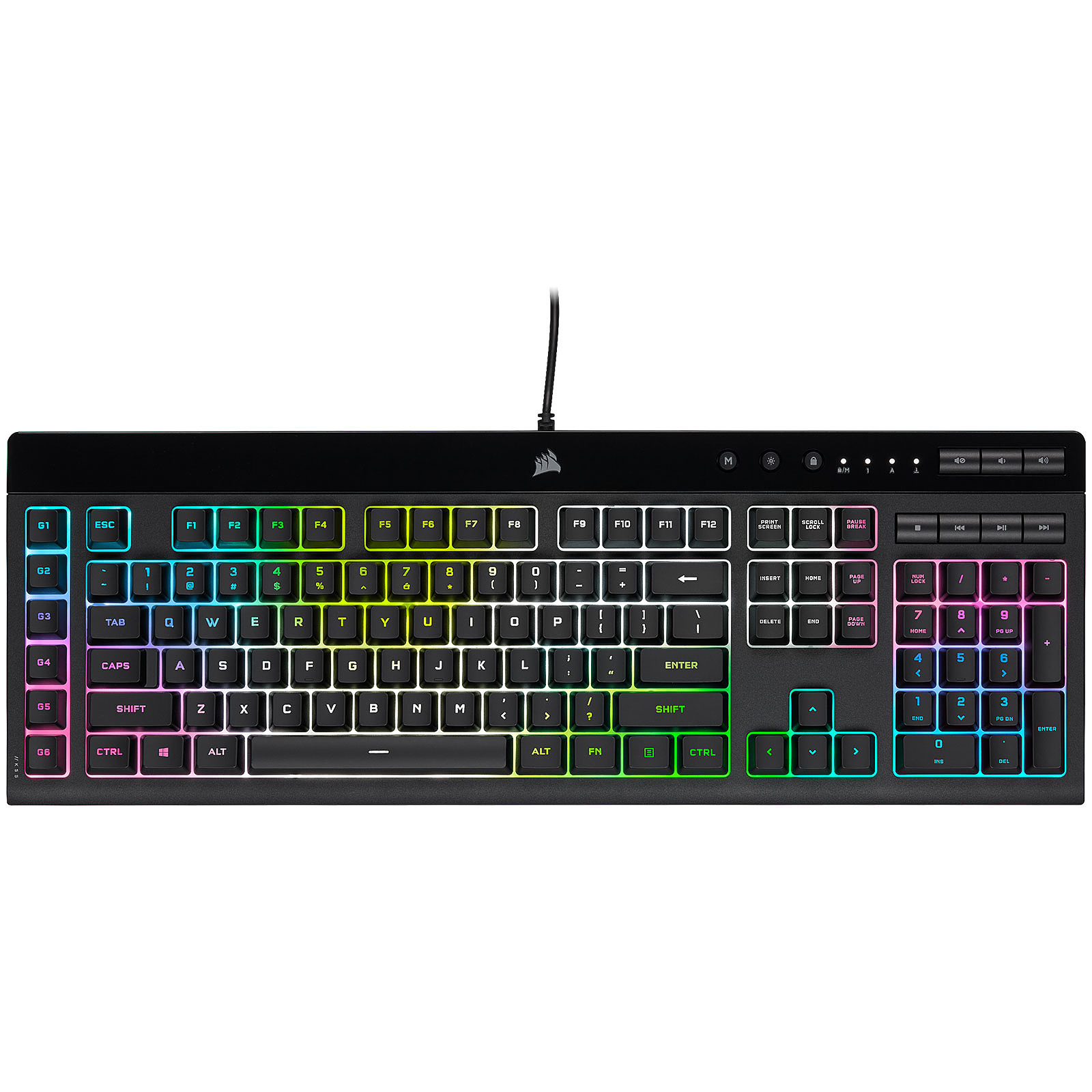 CLAVIER - GAMER - CORSAIR - GAMING K55 RGB PRO XT FRANÇAIS - NOIR – Image 3