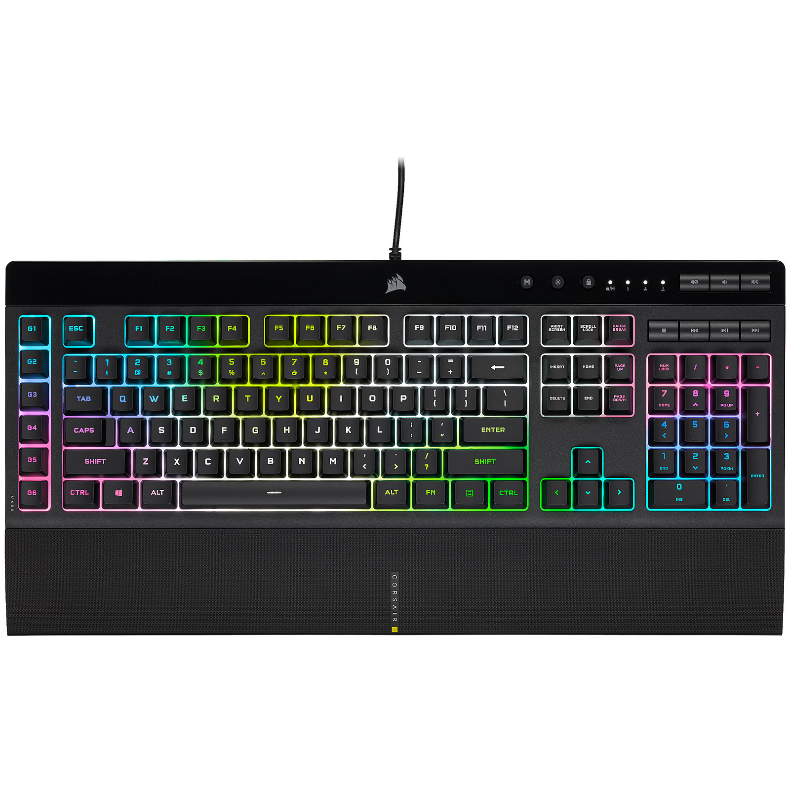 CLAVIER - GAMER - CORSAIR - GAMING K55 RGB PRO XT FRANÇAIS - NOIR – Image 2
