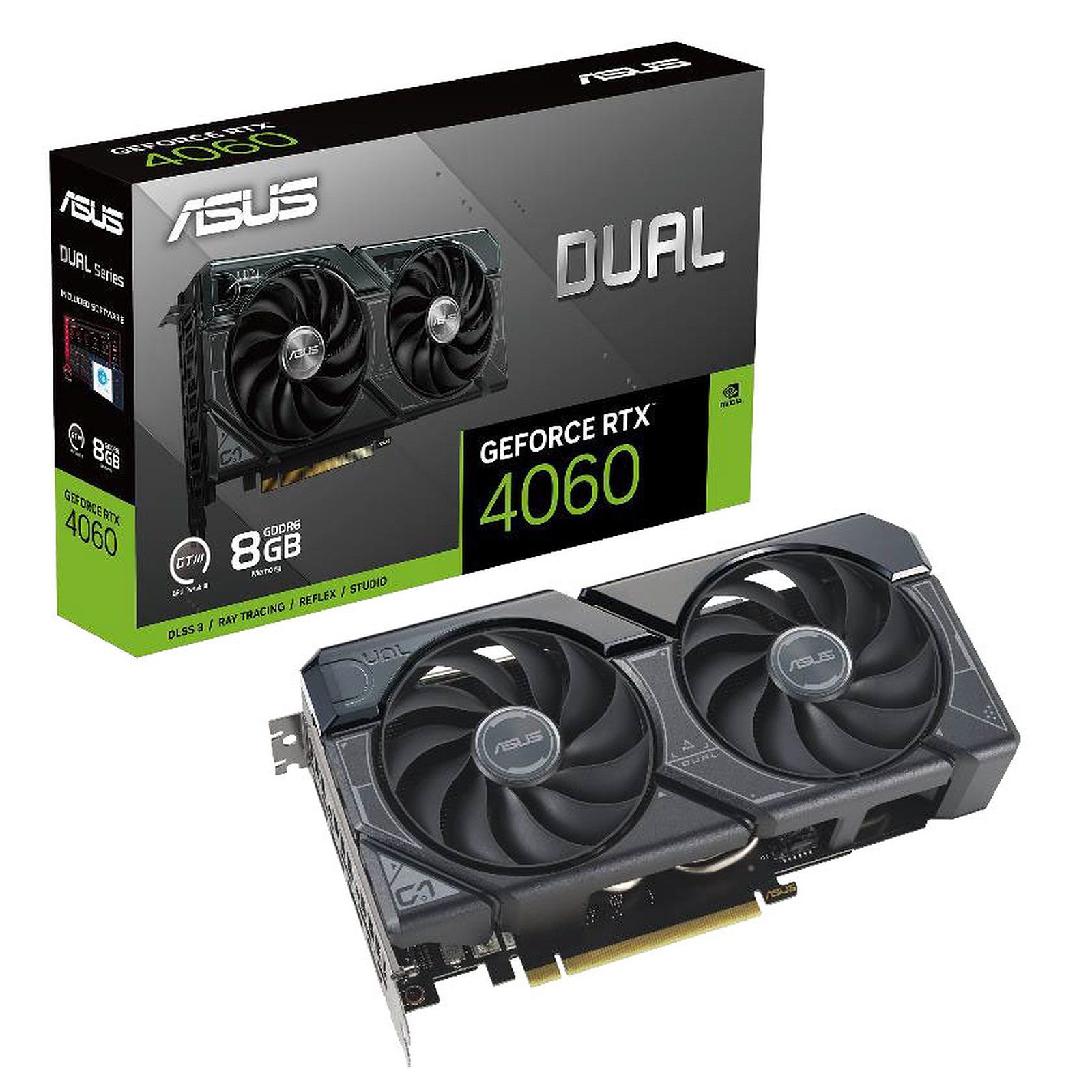 CARTE GRAPHIQUE - ASUS - NVIDIA GEFORCE - RTX 4060 8GO DUAL