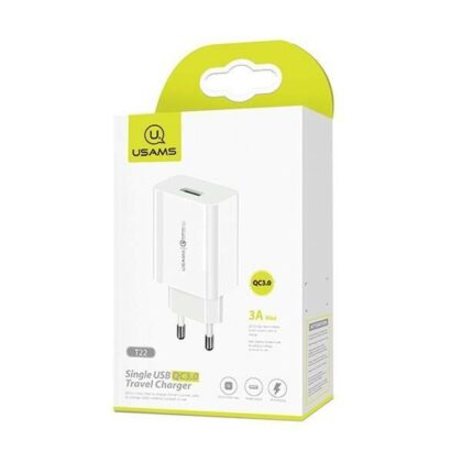 accessoire-pc-portable-usams-chargeur-usams-t22-18w-3a-qc3-0-fast-charge-white-chain-cc83tc01