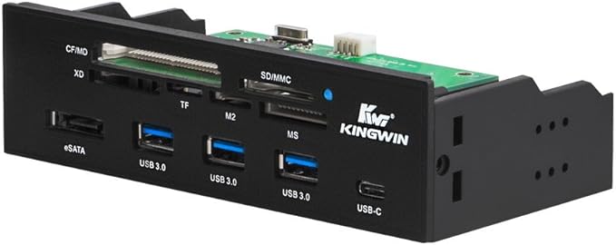 CONNECTIQUE - LECTEUR MULTI CARTE SD - USB-C - eSATA - USB 3 - Kingwin