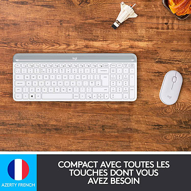 PACK CLAVIER/SOURIS - BUREAUTIQUE - LOGITECH - SLIM S/F SLIM MK470 BLANC – Image 2