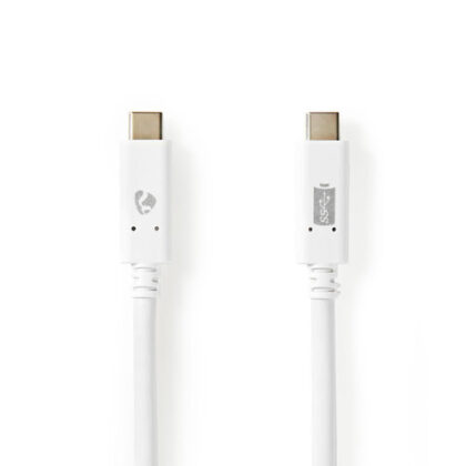 connectique-cable-alimentation-connectique-pc-nedis-cable-usb-c-3-2-gen2-100w-1m-blanc