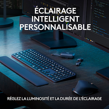 CLAVIER - BUREAUTIQUE - Logitech - Clavier rétroéclairé sans fil MX Keys S Graphite – Image 2
