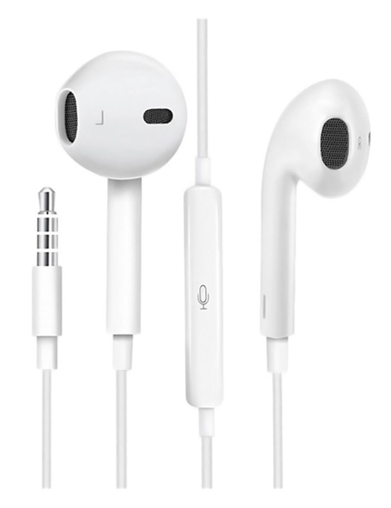 MICRO CASQUE USAMS ECOUTEURS JACK 3.5MM BLANC STYLE IPHONE – Cybertech
