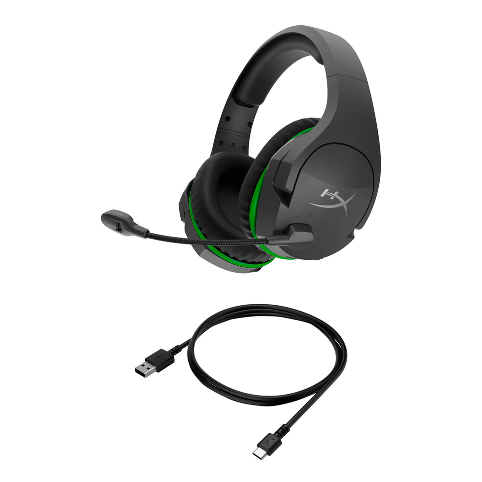 MICRO CASQUE - HYPER X - CLOUDX STINGER CORE SANS FIL GRIS/VERT XBOX – Image 4