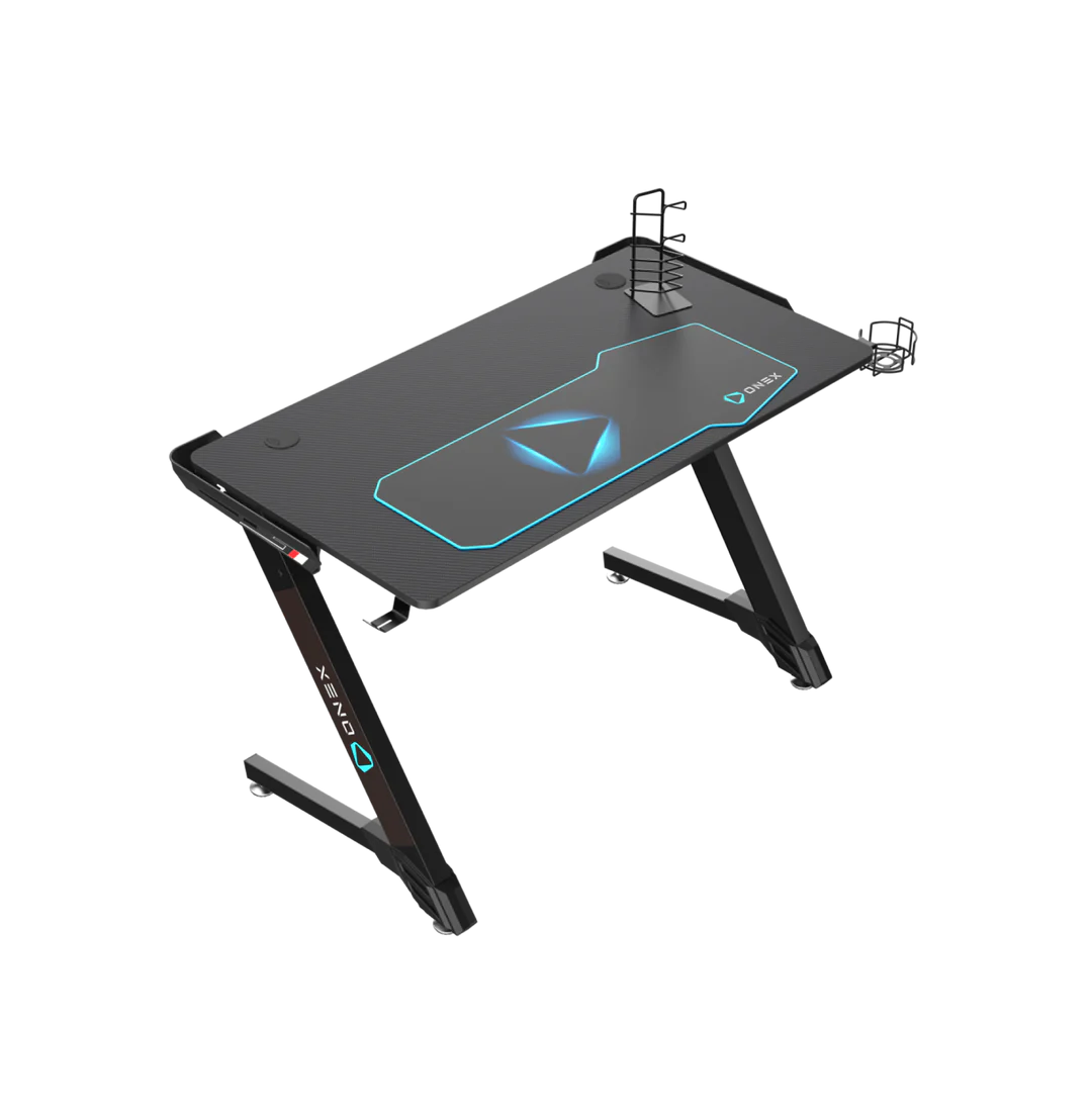 BUREAU - GAMER - ONEX - BUREAU GAMER GD1100Z AVEC TAPIS DE SOURIS + REPOSE GOBELET + REPOSE CASQUE