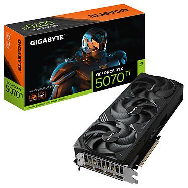 CARTE GRAPHIQUE - GIGABYTE - NVIDIA GEFORCE RTX 5070 TI WINDFORCE OC 16 GO