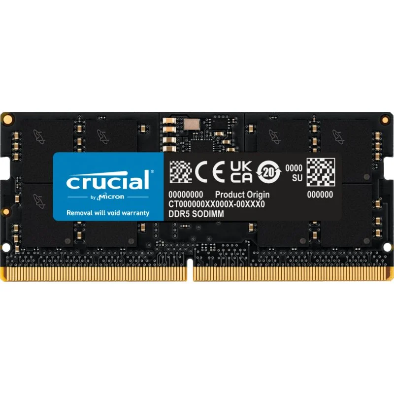 MEMOIRE RAM - PC PORTABLE - CRUCIAL - DDR5 - 16GO (1X16) - 5600MHZ - CT16G56C46S5T (BULK)
