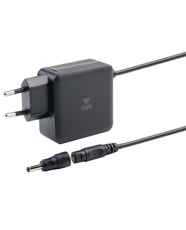 CHARGEUR PC PORTABLE - ITEK - CHARGEUR UNIVERSEL SLIM 65W AVEC 8 EMBOUTS DÉTACHABLES