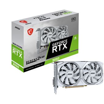 CARTE GRAPHIQUE - MSI - NVIDIA GEFORCE - RTX 3050 VENTUS 2X XS 8GO OC WHITE
