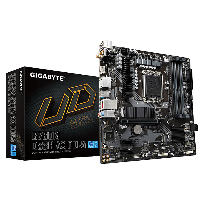 CARTE MERE - GIGABYTE - B760M DS3H AX DDR4 - B760/LGA1700/DDR4/mATX